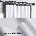 thumbnail image 6 of Half Price Drapes Signature Blue Grey Velvet Blackout Curtains For Bedroom(1 Panel), 50WX 108L, 6 of 11
