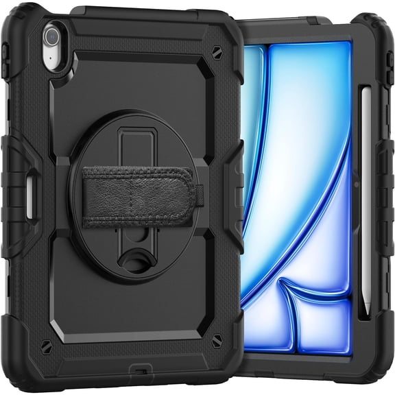 Protective Case for iPad Air 11 inch M3 (2025) / M2 (2024), iPad Air 5th / 4th Gen 10.9 inch - Black