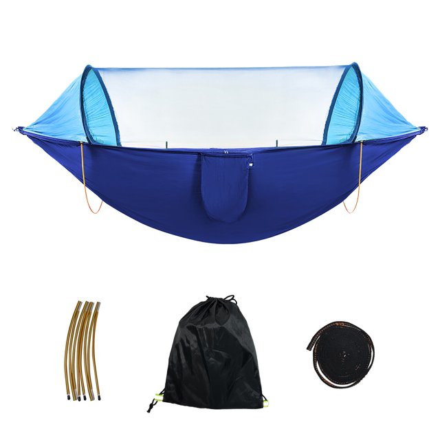 Hamaca de red al aire libre con cama colgante libre de mosquitos para cazar, acampar, dormir, columpio Wmkox8yii jkg1667