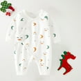 thumbnail image 4 of Odeerbi Baby Infant Boys Girls Clothes Baby Jumpsuit Romper Thin Warm Cotton Jumpsuit Long Sleeve Climbing Clothes White 6 Months, 4 of 5