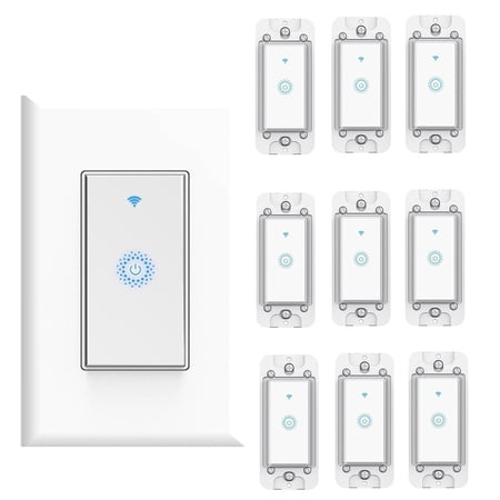 Smart Wi-Fi Light Switch  Single Pole Switch Wireless Smartphone Remote Control Wall Light Switch  Compatible with Smart Life App Android IOS from Anywhere  Timing Function No Hub Required price history on PriceWatchPro