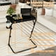 thumbnail image 3 of Mesa Plegable Rectangular Ajustable con Soporte para Tazas, Negro, 20.8"W x 14.7"D 19.21"H/23.82"H/25.79"H/27.8"H, Ahorro de Espacio, Alma, para Hogar u Oficina, 3 of 9