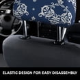 thumbnail image 6 of 2 PCS Car Headrest Cover, Traditional vintage navyblue print Soft Car Seat Head Rest Cover Protector Interior Car Accessories Seat Covers for Cars Truck Auto Only Covers, 6 of 8