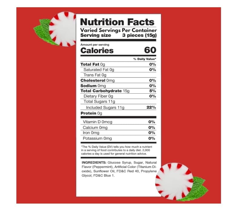 Starlight Peppermints, Individually Wrapped Hard Candy, 5 Pounds, Approx 400 Pieces, Holiday Mint Candies