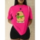 thumbnail image 3 of Playera Blusa De Capybara Enviando Un Corazon Ropa Chic Capibara Color Fucsia Talla Chica Marca Emil SaEs, 3 of 4