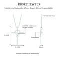 thumbnail image 3 of Rosec Jewels Lab Grown Diamond Cross Pendant with Heart Infinity (Ef-Vs Quality) - Womens Ready to Gift for Christmas, 18K White Gold, 3 of 7