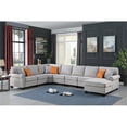 thumbnail image 2 of Pemberly Row Transitional Polyester Fabric U-Shaped Sectional Sofa in Light Gray, 2 of 8