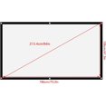thumbnail image 3 of YISITIAN 16:9 Projection Screen, Non Crease White Projector Screen, 16:9 Thicken Portable Non Crease Soft White Polyester Projector Curtain Projection Screen (84 Inch) CJ919-74416, 3 of 9