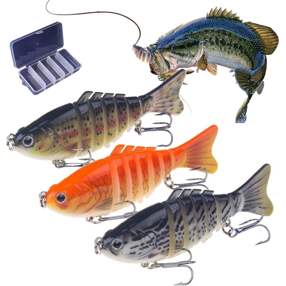 2025 Upgraded Robotic Fishing Lure, for Freshwater and Saltwater, Lifelike Fishing Lures for Bass Trout Crappie Walleye Pike Bluegill Salmon, Good Fishing Gear Gifts for Family Fishing
