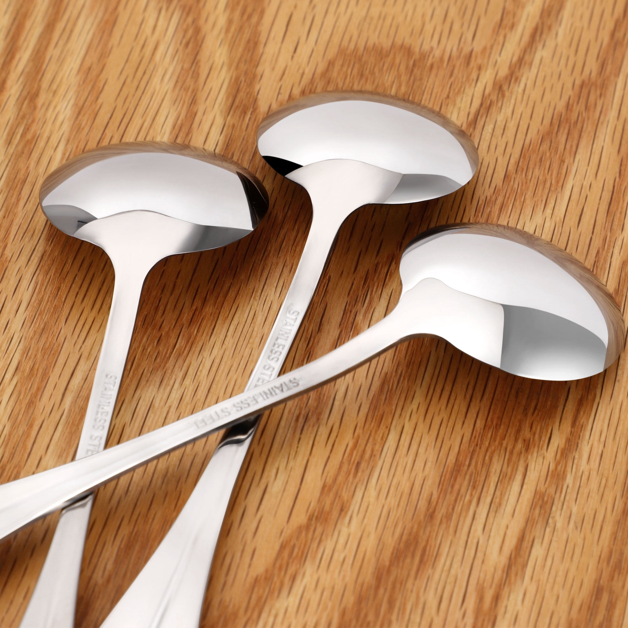 Unique Bargains Stainless Steel Household Kitchen Tableware Spoon 8pcs