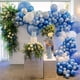 thumbnail image 3 of Globo PartyWoo azul metalizado, 50 unidades, 30 cm, para guirnalda o arco, 3 of 7