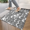 thumbnail image 4 of Black and White Chevron Pattern Door Rugs,Washable Non Slip Door Mats Indoor,Decorative Door Mats,Entry Mat Indoor for Entrance,Bedroom,Kitchen,Bathroom,17"x30", 4 of 6