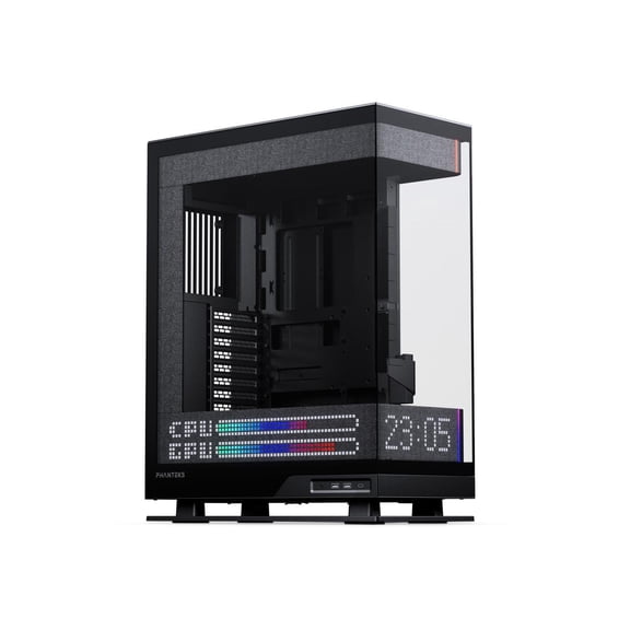 Phanteks Evolv X2 Matrix Mid Tower ATX Gaming Chassis with 900 LED Matrix Display, Fabric Interior Panel, Vertical Cooling System, Tempered Glass, Integrated D-RGB Lighting, Charcoal Black