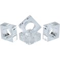 thumbnail image 2 of Transparent C Double Edge Design Clear Crystal Glass Napkin Rings 016 Set of 4, 2 of 4