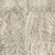 FabricLA Faux Fur Fabric DIY Craft Textile Squares | 6 Inches - Platinum Gray
