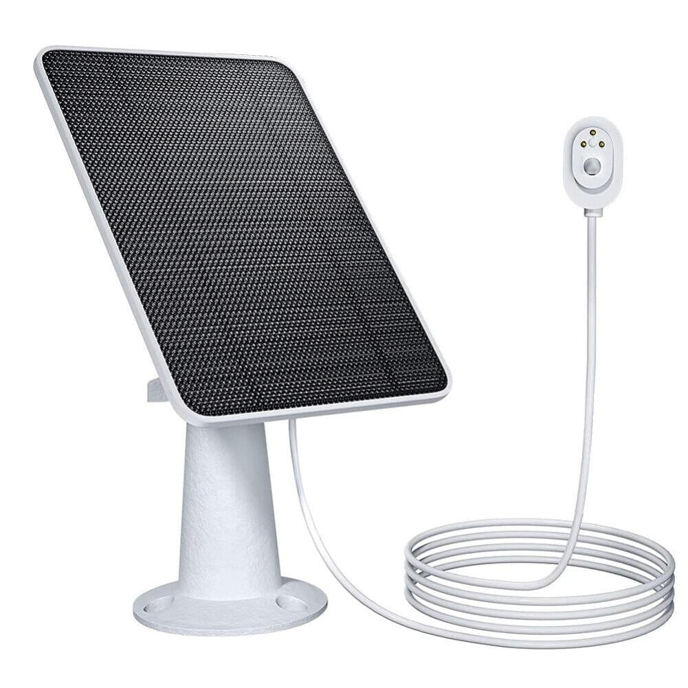 Solar Charger for Arlo Pro 3/4/Ultra – 5V 4W Magnetic Panel with 9.8ft Cable, 360° Adjustable Mount, IP65 Waterproof for Outdoor Security Cameras (White)