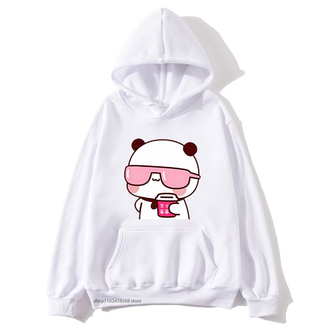 Sudadera con capucha de Bubu Is Watching Movie para hombre y mujer, jersey con estampado Kawaii de dibujos animados, de talla grande, Harajuku