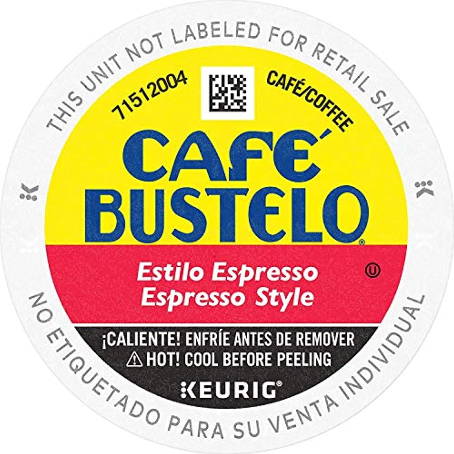Cafe Bustelo Espresso Style Dark Roast Coffee 12 K-Cup .Exp.10/21