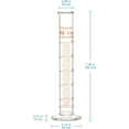 thumbnail image 3 of StonyLab 50 mL Graduated Cylinder, Borosilicate Glass Measuring Cylinder, Thick Walls, Accurate, 3 of 6