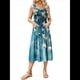 thumbnail image 1 of Vestido de Verano para Mujer, Sin Mangas, Floral, con Cuello Redondo, Cintura Alta, Corte A, Midi y Bolsillos Flores Blancas XL, 1 of 10