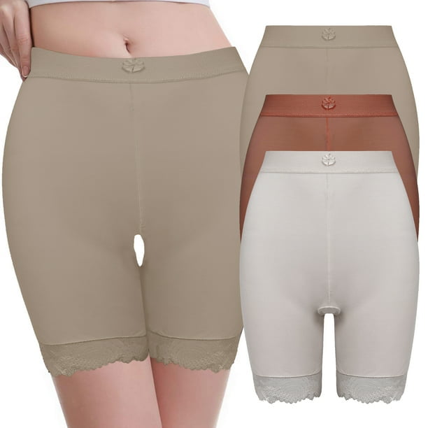 3 Pack Women's Slip Shorts for Under Dresses High Waisted Women's Slip