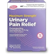 Urinary Pain Relief Phenazopyridine HCl 99.5mg Tablets | Maximum Strength OTC for Fast Relief of UTI Pain, Burning and Bladder discomfort | Generic AZO Maximum Strength (72 Count)