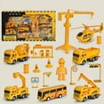 thumbnail image 2 of Holloyiver Construction Site Vehicles Toy Set, Kids Engineering Playset, Digger, Crane, Dump Trucks, Excavator, Cement, Steamroller, Birthday Gift for 3 4 5 Year Old Toddlers Boys Children, 2 of 9