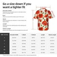 thumbnail image 3 of Poppy Flowers Floral Men'S 3d Print Casual Button Down Shirts, Novelty Hawaiian Short Sleeves Xl, 3 of 7