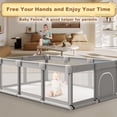 thumbnail image 2 of Parque infantil XVISHX con portón, 188 x 127 cm, interior/exterior, gris, 2 of 7