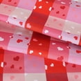 thumbnail image 4 of Valentine''s Day Checkered Round Table Cloth, 60 Inch, Love Heart Patterned Washable Microfiber Tablecloth Decorative Table Cover for Wedding Anniversary Party Kitchen Dinning, 4 of 6