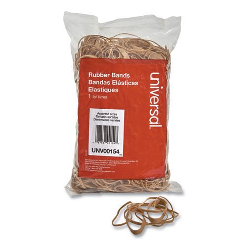 Universal Rubber Bands, Size 54, Assorted Length Sizes, 1lb Pack