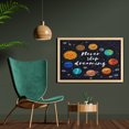 thumbnail image 2 of Saying Wall Art with Frame, Outer Space Planets Star Cluster Solar System Moon Comets Sun Cosmos Illustration, Printed Fabric Poster for Bathroom Living Room, 35" x 23", Multicolor, by Ambesonne, 2 of 2