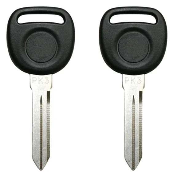 X2 B99-PT UNCUT GM CADILLAC OLDSM PONTIAC BUICK TRANSPONDER CHIP IGNITION KEY