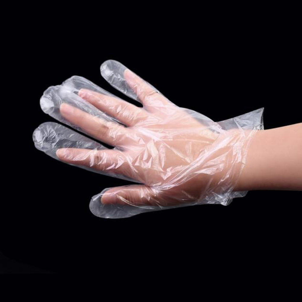 500×  Plastic Disposable Gloves Restaurant Home Service Catering Hygiene Glove 