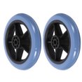thumbnail image 1 of EXHUMKY 2 Pcs Accessoire de Fauteuil Roulant Polyvalent Remplacement de Roue avant Matériau en Métal PVC, 1 of 6
