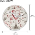 thumbnail image 4 of Coolnut Heart Arrow Tower Valentine's Day Tablecloth Durable 60 Inch Round Table Cloth Waterproof Stain Proof Camping Tablecloths for Outdoor Picnic Family Dinner Restaurant House Decor, 4 of 7