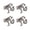 Silver, variant on 1/2/3 Pairs Frog-Shaped Earrings Clip-On Functionality Alloy Ear Clips Electroplated Earrings Jewelry Accessories