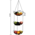 thumbnail image 3 of 3 Layer Hanging Fruit Basket Iron Fruit Baskets for Kitchen Restaurants Fruit Storage Basket, 3 of 7