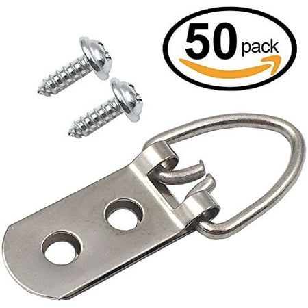 Comdox D Ring Picture Hangers 50 Pack Heavy Duty Hanging Comdox D Ring Picture Hangers 50 Pack Heavy Duty Hanging Frame Double Hole With S