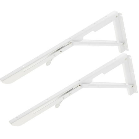 

Pack of 2 Folding Movable Triangle Shelf Brackets K Type Spring Steel Brackets， 8inch， 10inch， 12inch， 14inch， 16inch，