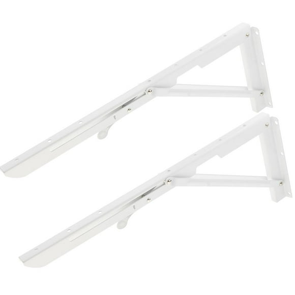 simhoa 2 Pieces Folding Shelf Brackets K Type Spring Steel Brackets Shelf Hardware 18inch