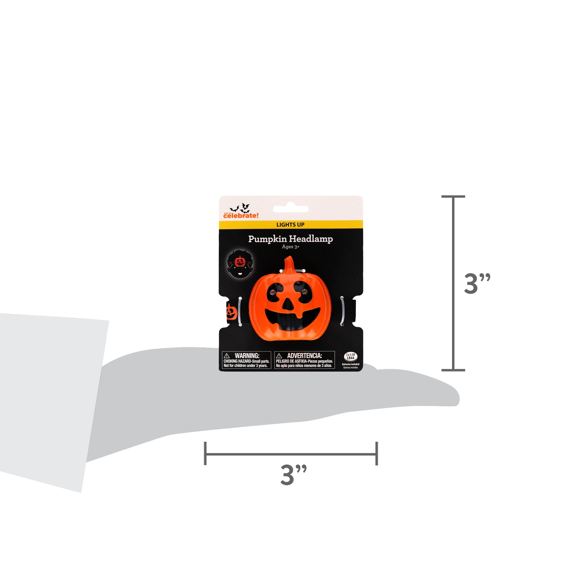 Pumpkin Headlamp, Black and Orange, Halloween by Way To Celebrate