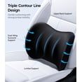 thumbnail image 4 of Wigoo 2026 Lumbar Support Pillow for Car [Ergonomic Design, Pressure Relief] Back Cushion for Driving Seat, Back Support Pillow for Car-Office Chair, Fits All Vehicles (Black 1-Pack), 4 of 9