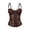 Brown, variant on Womens Lace Mesh Corset Bustier Top Drawstring Camisole Crop Top Slim Fit Trendy Top