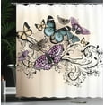 thumbnail image 3 of Ambesonne Butterfly Shower Curtain, Monarch Butterfly Pattern, 69"Wx84"L, Fuchsia Pink, 3 of 4