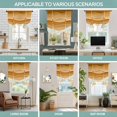 thumbnail image 6 of Tie Up Curtains for Windows Yellow Beach Waves Valance Adjustable Balloon Curtain Abstract Water Lines Tie Up Shades for Kitchen Living Room Bedroom Privacy Curtain Drape 34x45 Inch, 6 of 9