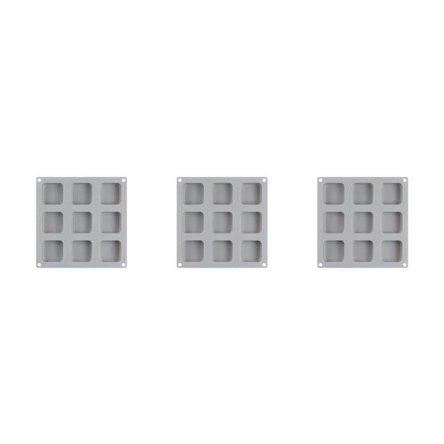 Molde para pasteles de silicona Yuarrent 9 cavidades 23x22.5x2.5cm