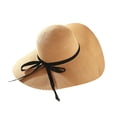 thumbnail image 2 of Limei Womens Wide Brim Straw Sun Hat Floppy Foldable Roll up Cap UPF 50+ Summer Beach Hats (Khaki), 2 of 7