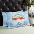 thumbnail image 4 of Christmas Blue Throw Pillow Cover,Pine Tree Snowflake Winter Xmas Gift Rectangle Decorative Pillow Case Protector Soft Cushion Cover Lumbar Pillowcase for Couch Sofa Bedroom Car Chair Decor 20x30 In, 4 of 8