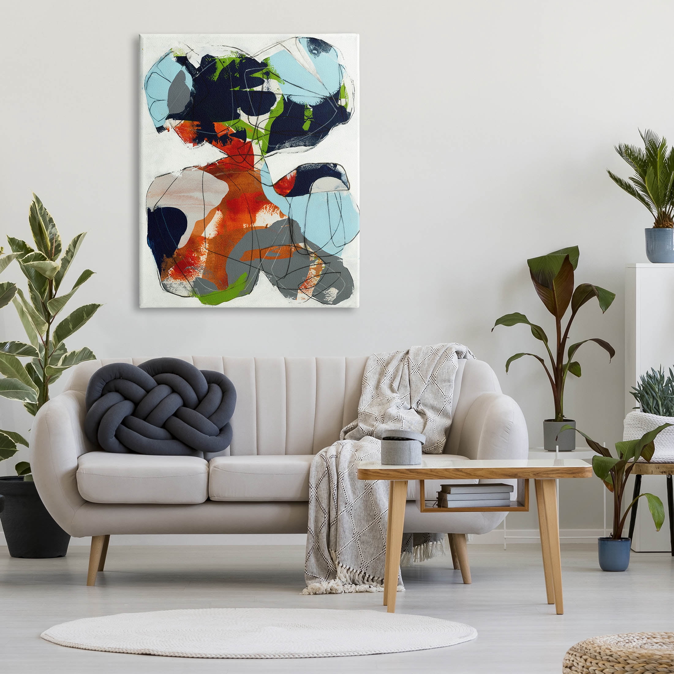 Stupell Industries Bold Asymmetrical Scribble Shapes Graphic Art Gallery Wrapped Canvas Print Wall Art, Design by Jeff Jorillo